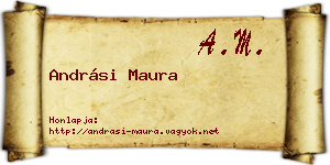 Andrási Maura névjegykártya
